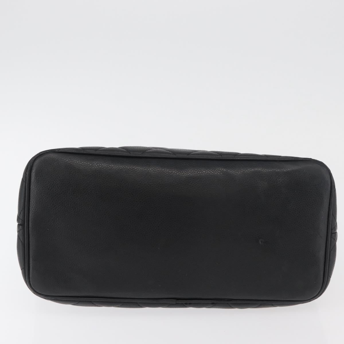 Borsa tote standard CHANEL in pelle di caviale, nera e argento, con logo CC, autentica bs34946 image 5