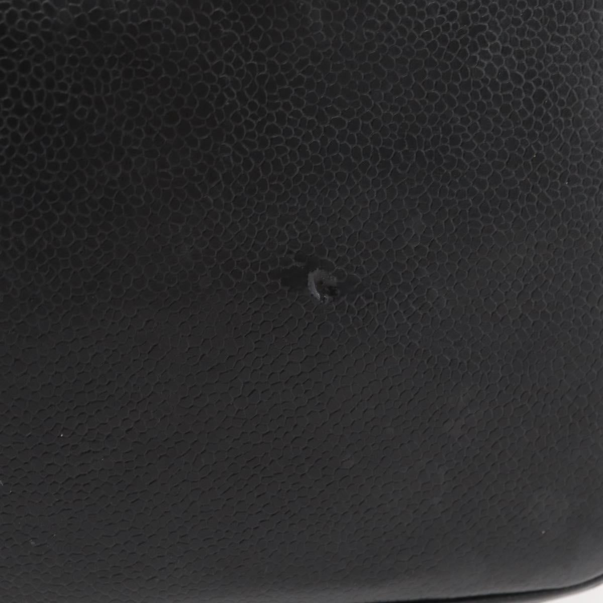 Borsa tote standard CHANEL in pelle di caviale, nera e argento, con logo CC, autentica bs34946 image 6