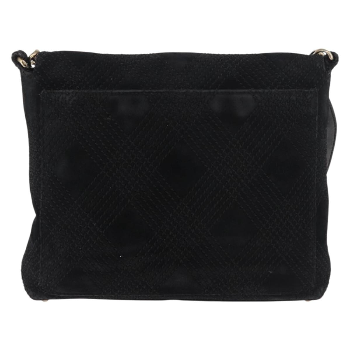 CHANEL Wild Stitch Chain Shoulder Bag Suede Black Gold CC Auth bs34950A - Jerrillo image 2