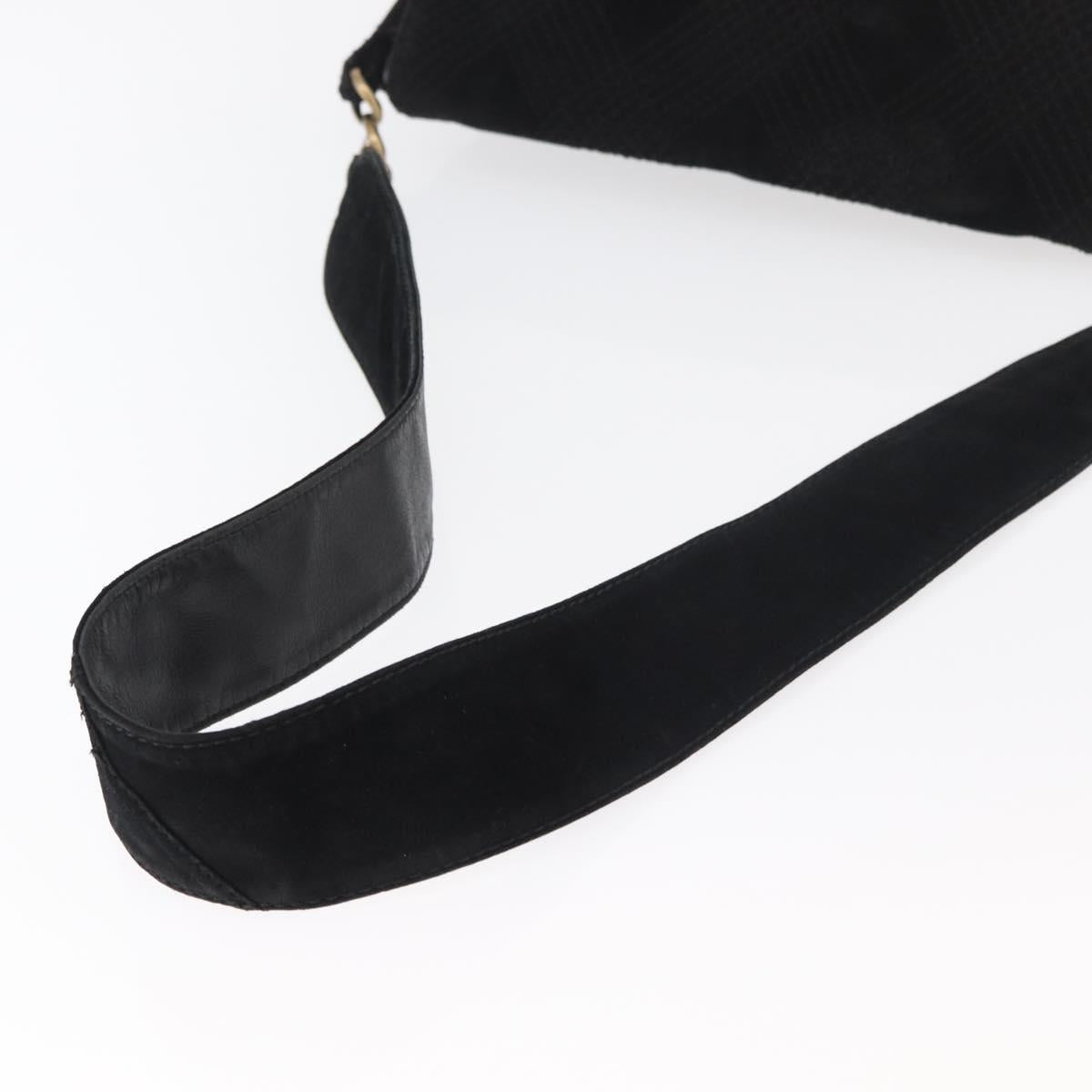 CHANEL Wild Stitch Chain Shoulder Bag Suede Black Gold CC Auth bs34950A - Jerrillo image 8