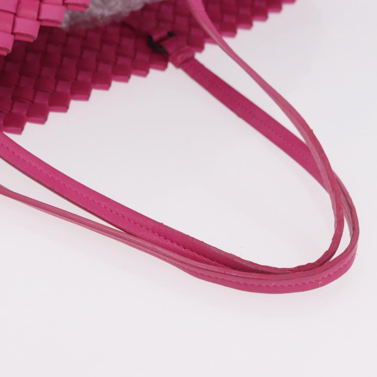 BOTTEGA VENETA INTRECCIATO Tote Bag Leather Pink Beige Auth bs35618A - Jerrillo image 8
