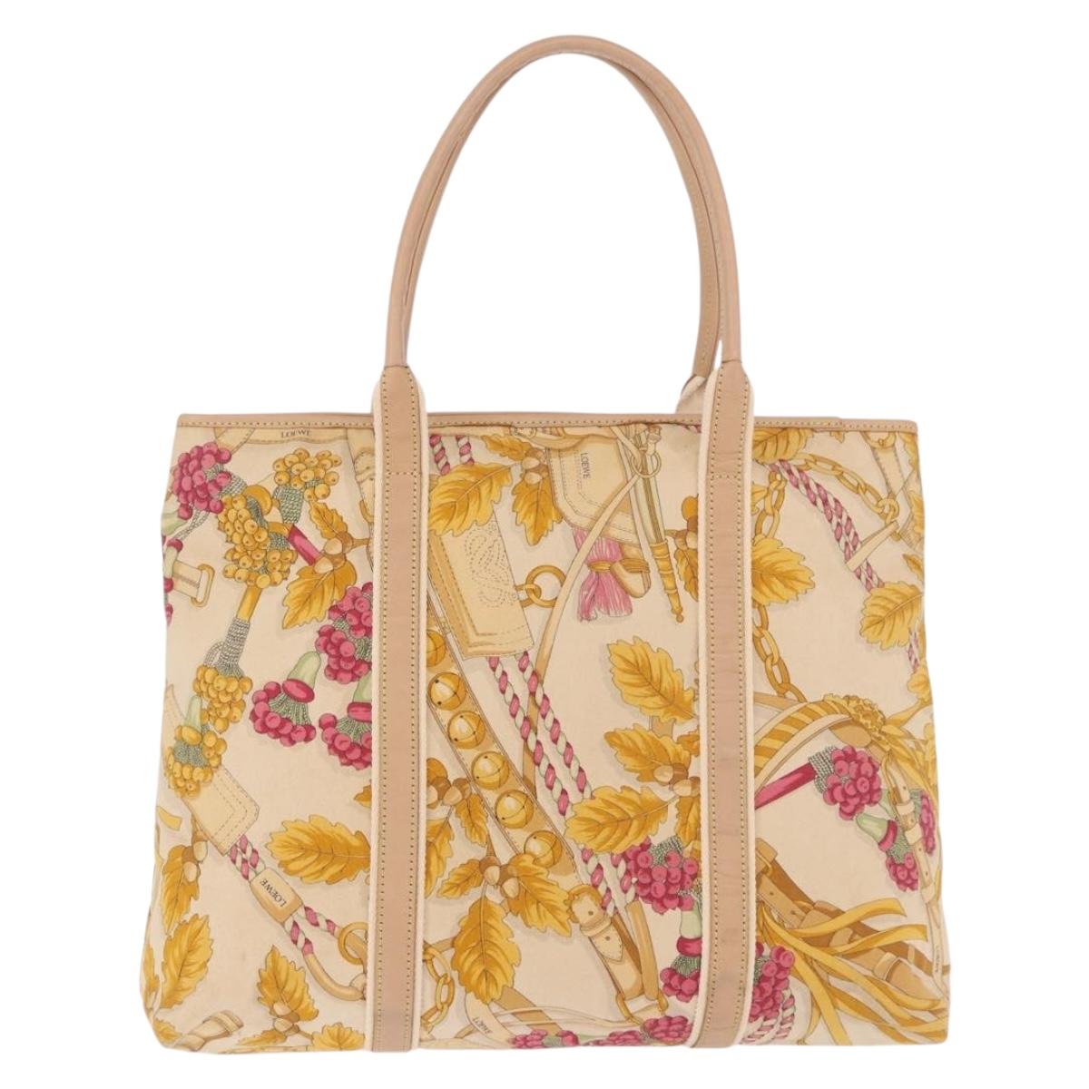 LOEWE Tote Bag Canvas Beige Brown Auth bs35631A - Jerrillo image 2