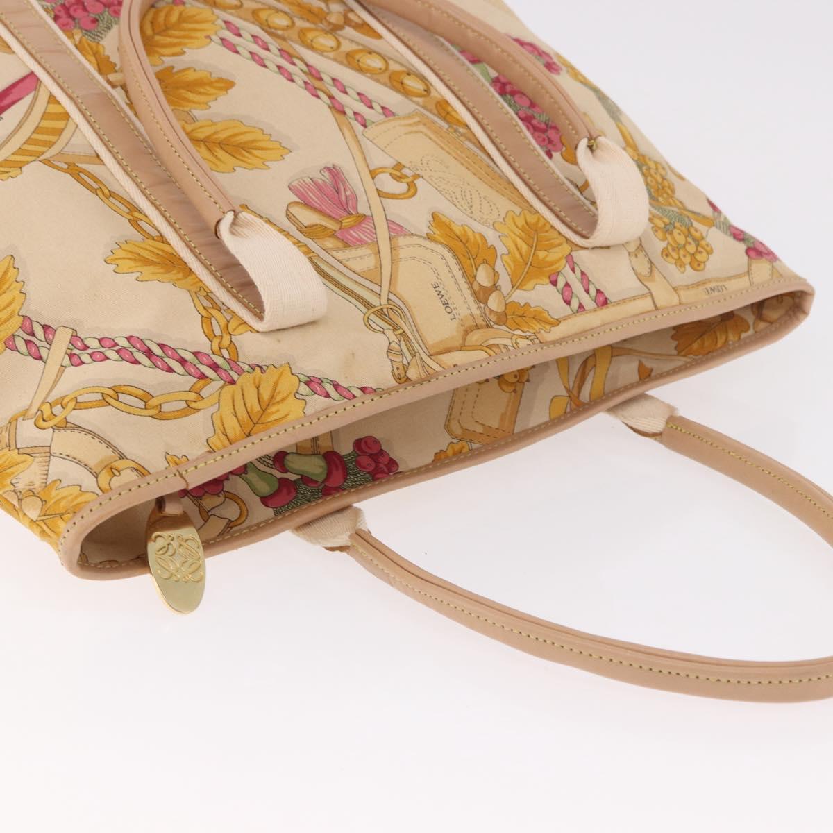 LOEWE Tote Bag Canvas Beige Brown Auth bs35631A - Jerrillo image 6