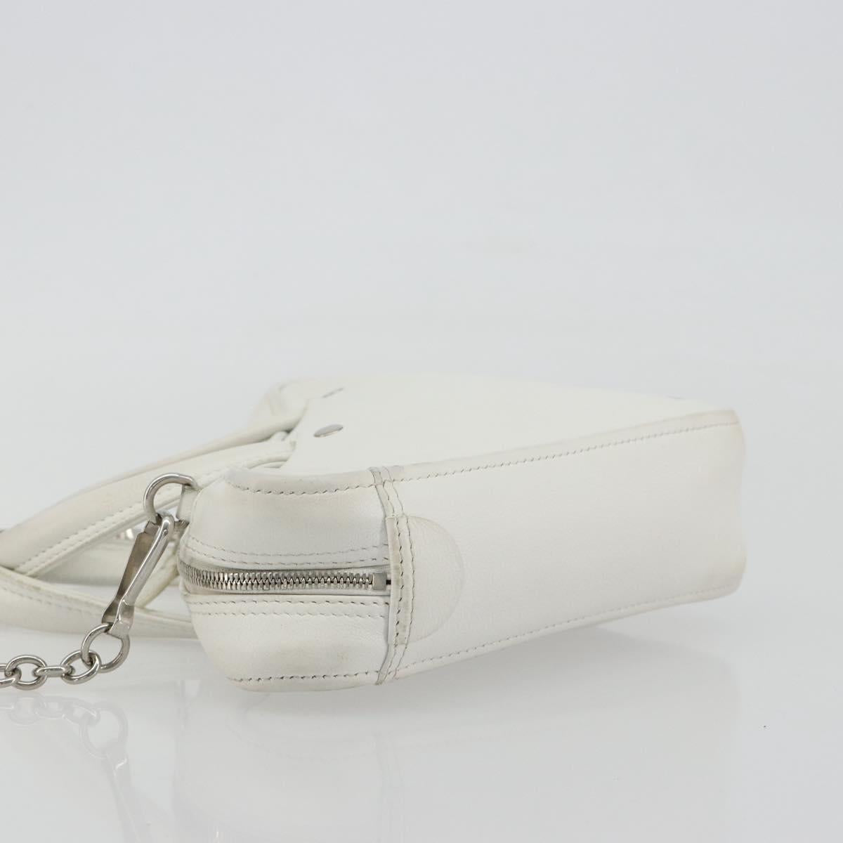 BALENCIAGA Triangle Duffel Bag Leather 2way White Silver 527272 Auth bs35637A - Jerrillo image 5