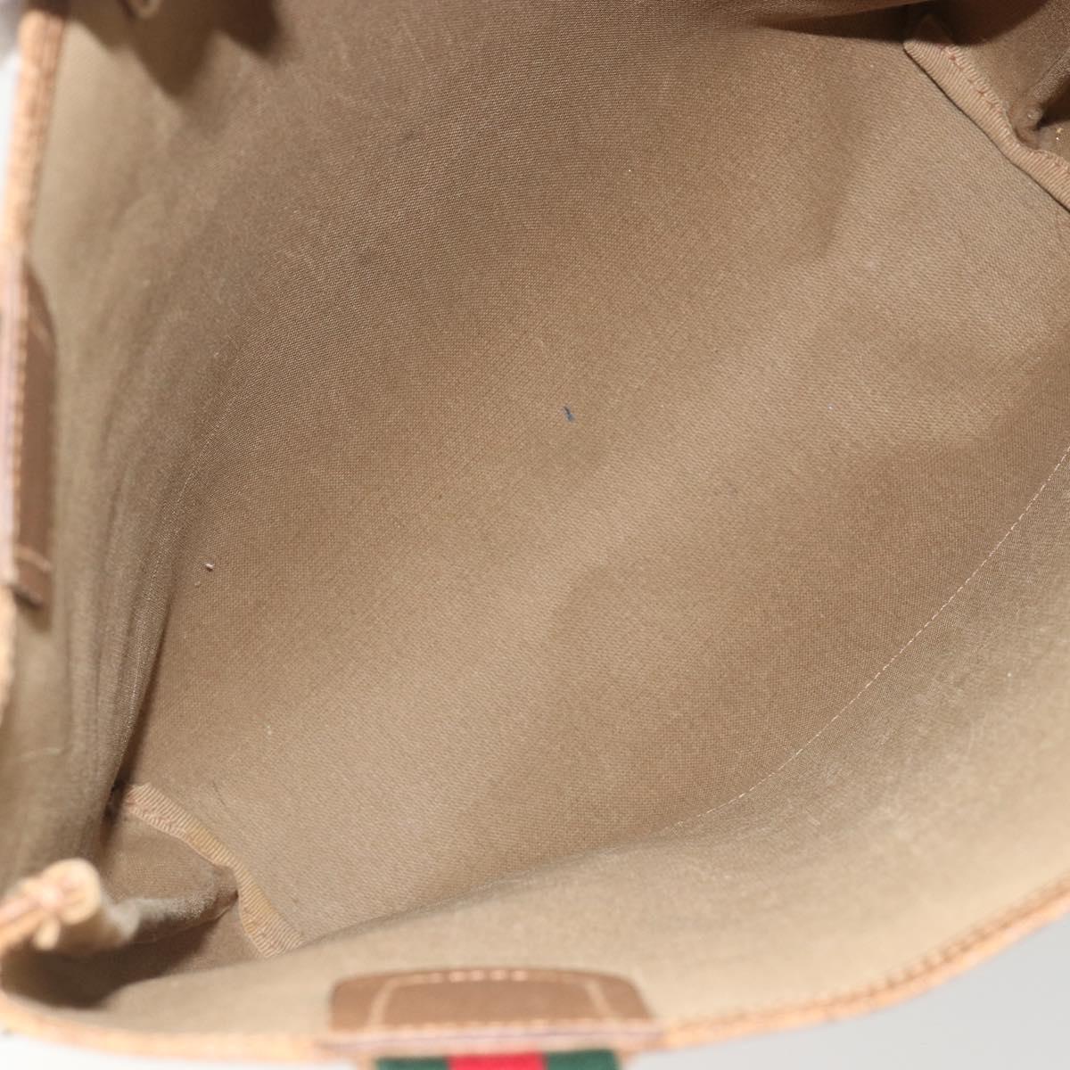 GUCCI GG Supreme Web Sherry Line Tote Bag PVC Beige 39 02 003 Auth bs35666 - Jerrillo image 10