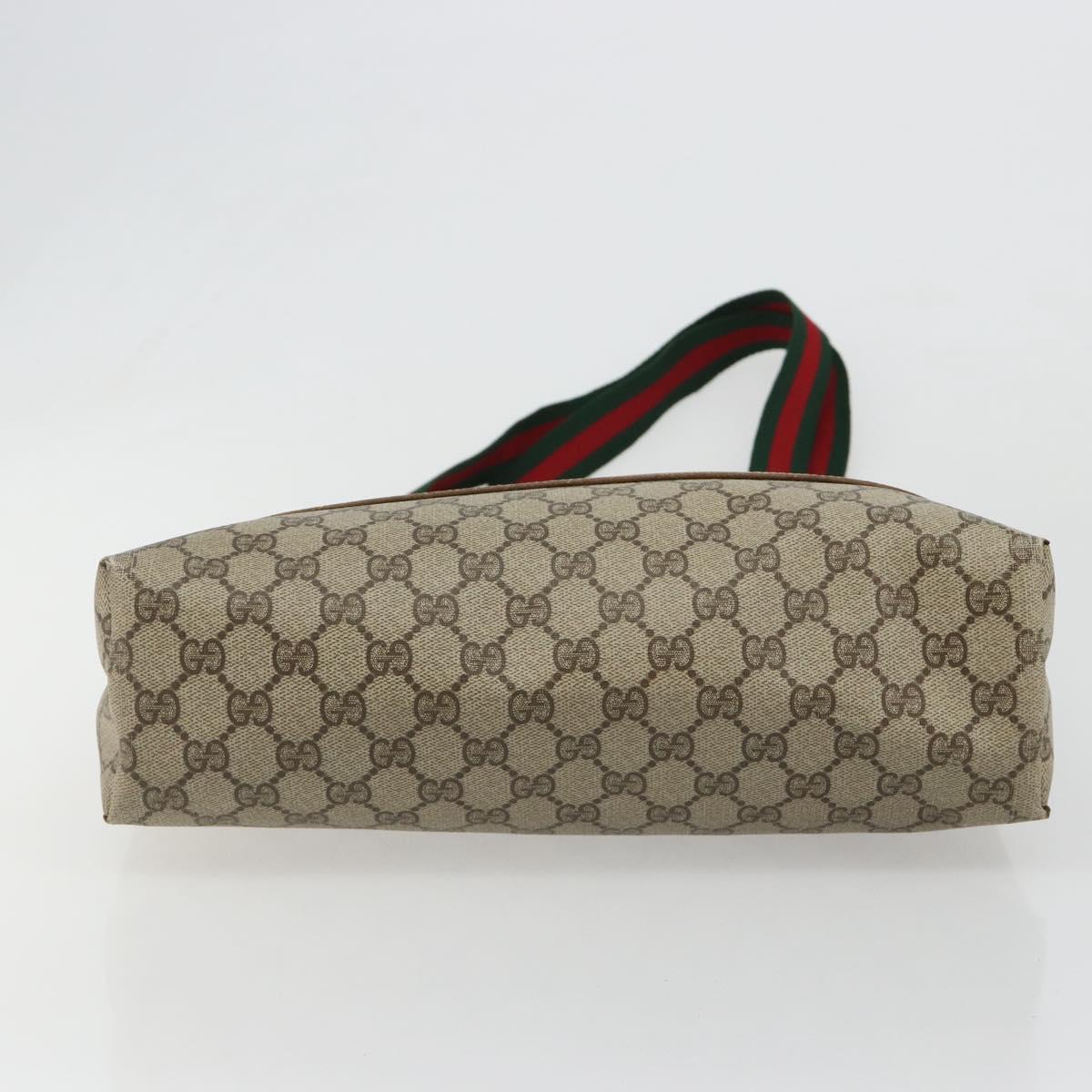 GUCCI GG Supreme Web Sherry Line Tote Bag PVC Beige 39 02 003 Auth bs35666 - Jerrillo image 5