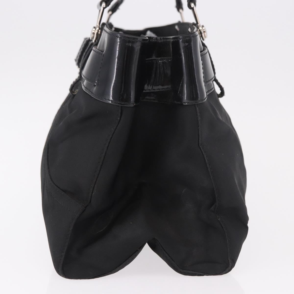Christian Dior Hand Bag Nylon Black Silver Auth bs35673 - Jerrillo image 3