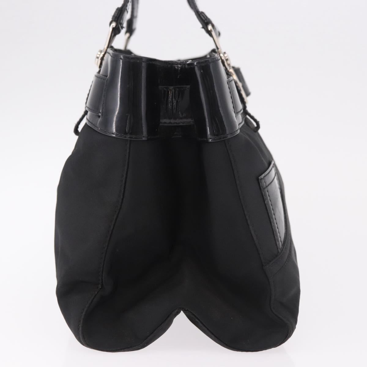 Christian Dior Hand Bag Nylon Black Silver Auth bs35673 - Jerrillo image 4
