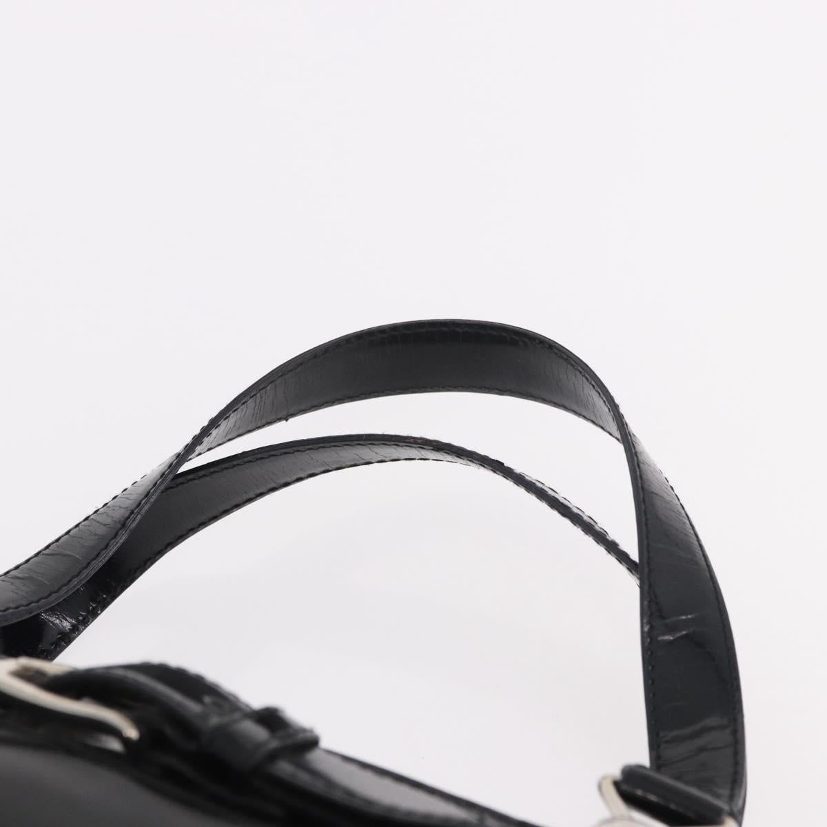 Christian Dior Hand Bag Nylon Black Silver Auth bs35673 - Jerrillo image 8
