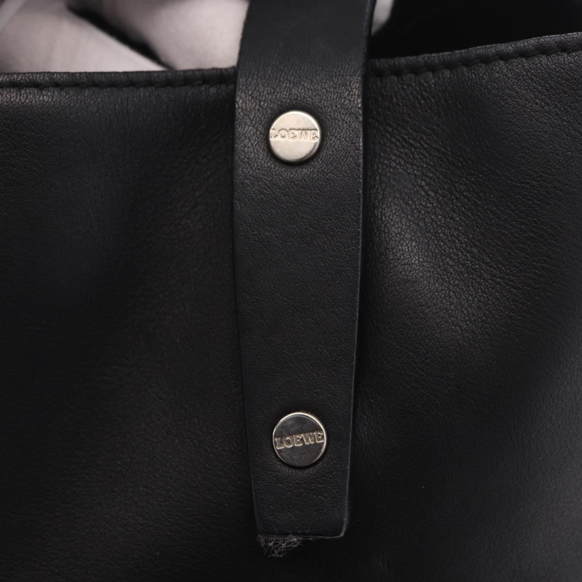 LOEWE Tote Bag Leather Black Silver Auth bs35687 - Jerrillo image 10