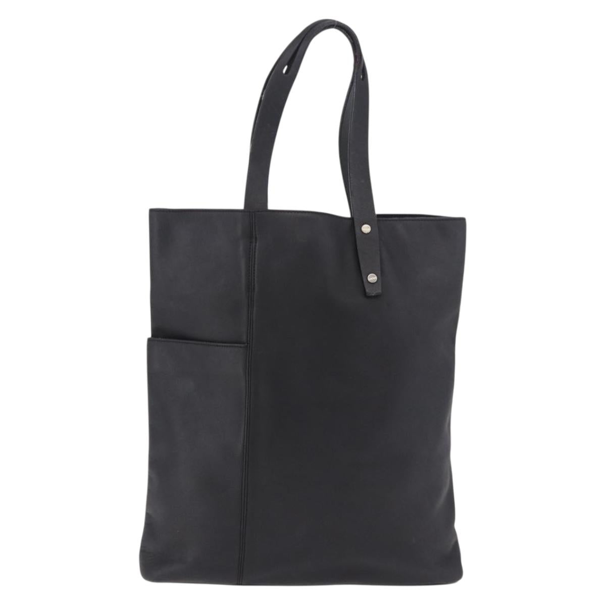 LOEWE Tote Bag Leather Black Silver Auth bs35687 - Jerrillo image 2