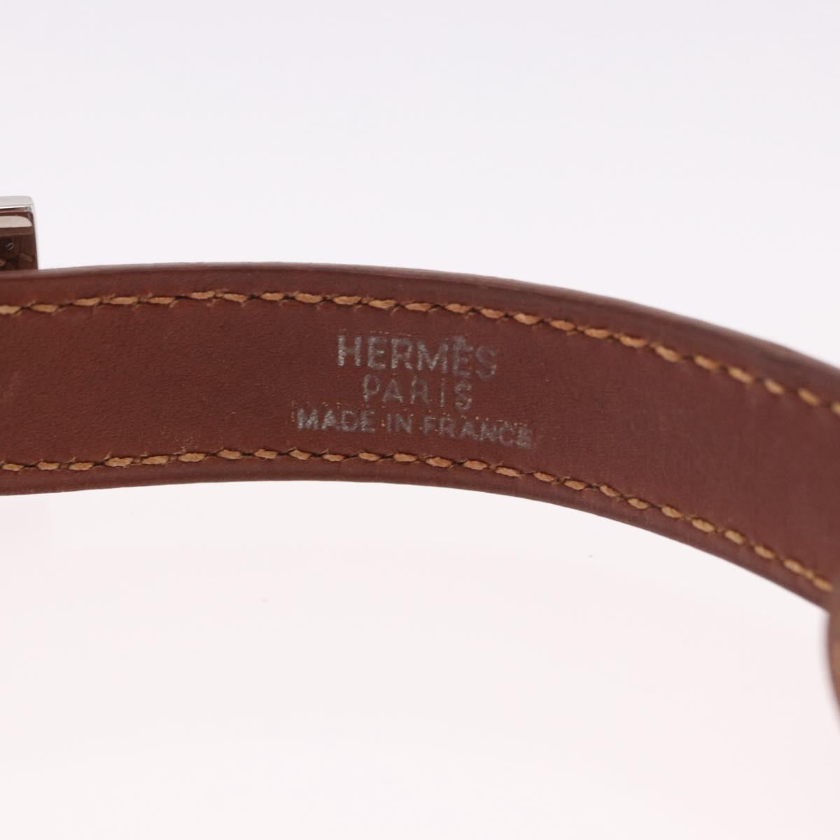 Bracciale HERMES in pelle marrone e argento, autentico bs35719A - Jerrillo image 9
