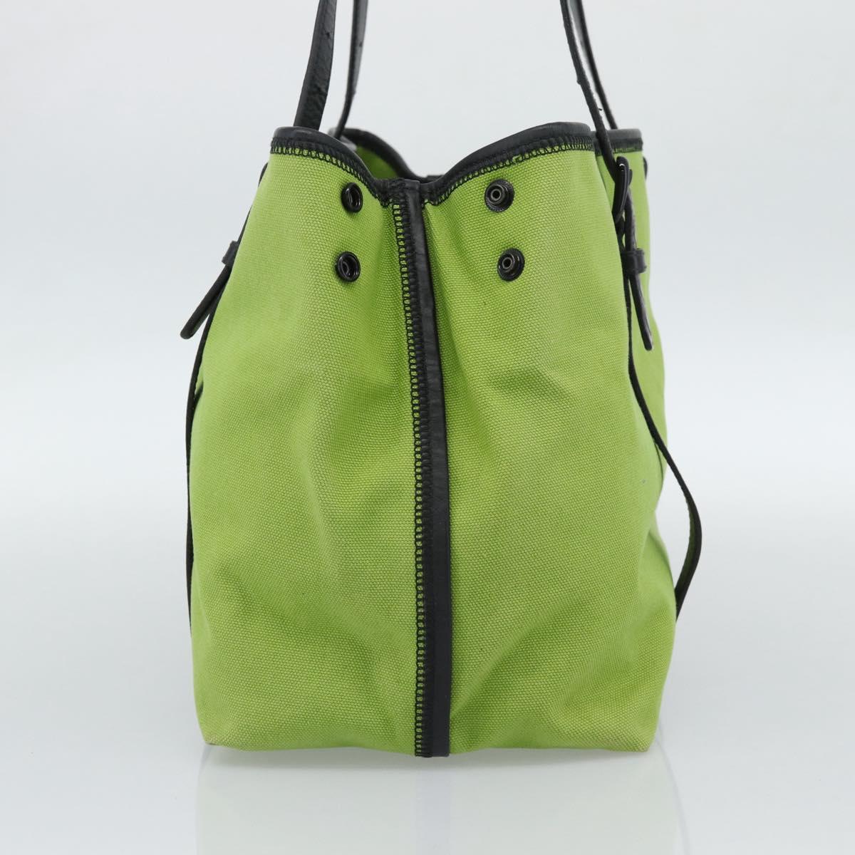 BOTTEGA VENETA Tote Bag Canvas Green Black 256763 Auth bs35773 - Jerrillo image 3