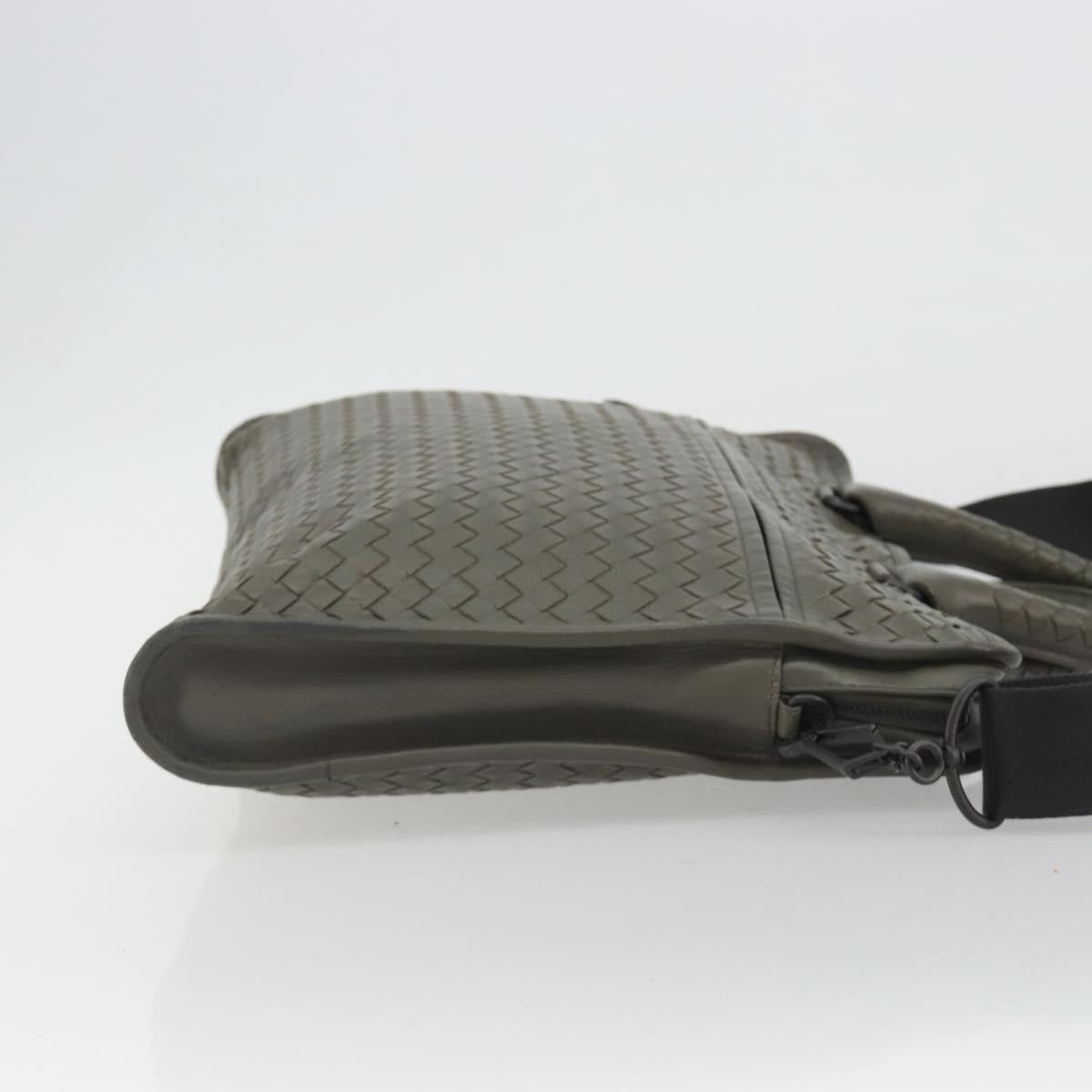 BOTTEGA VENETA INTRECCIATO Business Bag Leather 2way Gray Auth bs35785 - Jerrillo image 3