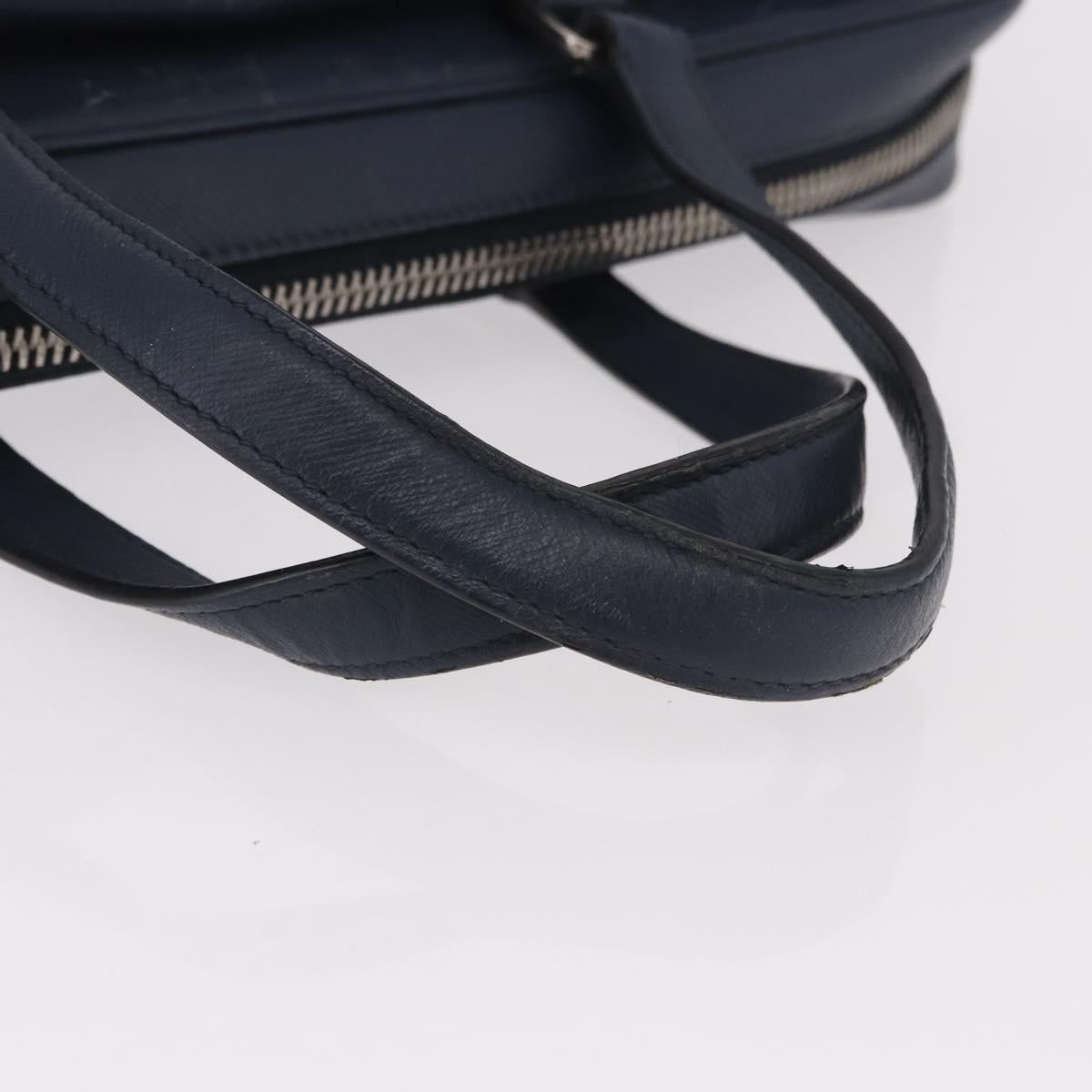 PRADA Business Bag Saffiano leather Blue Silver Auth bs35878 - Jerrillo image 7
