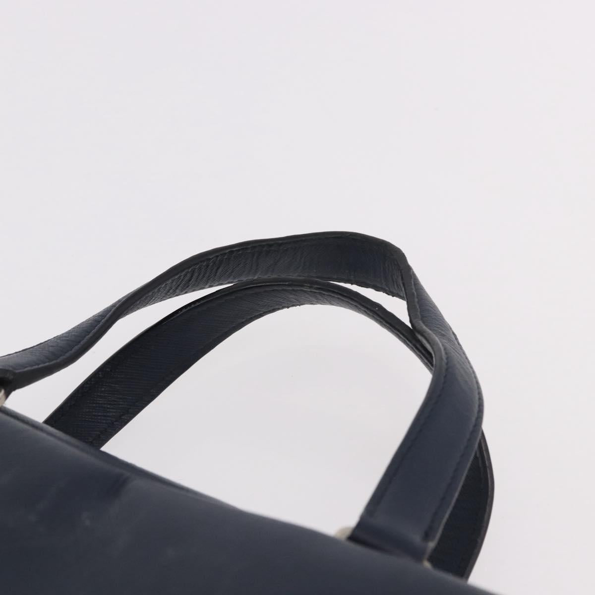 PRADA Business Bag Saffiano leather Blue Silver Auth bs35878 - Jerrillo image 8