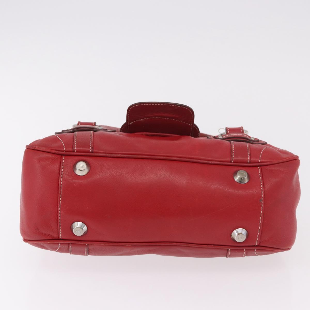 Christian Dior Hand Bag Leather Red Silver Auth bs35993 - Jerrillo image 10