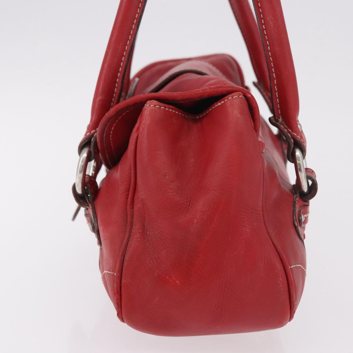 Christian Dior Hand Bag Leather Red Silver Auth bs35993 - Jerrillo image 4