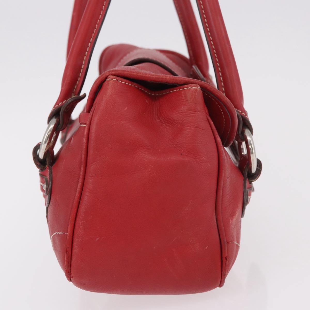 Christian Dior Hand Bag Leather Red Silver Auth bs35993 - Jerrillo image 5