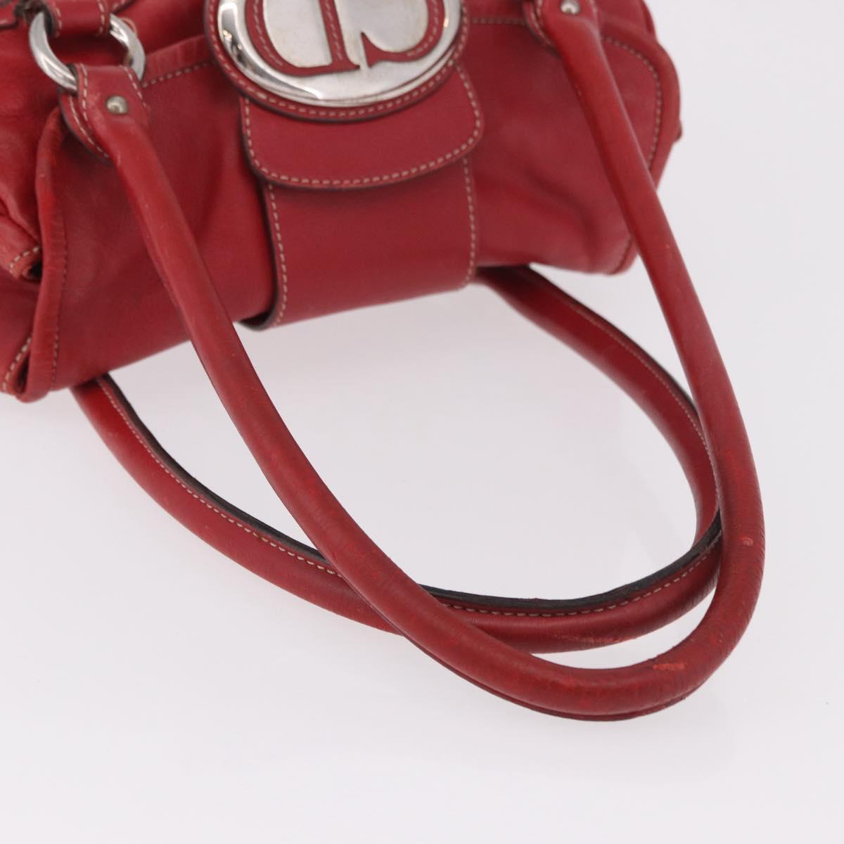 Christian Dior Hand Bag Leather Red Silver Auth bs35993 - Jerrillo image 7