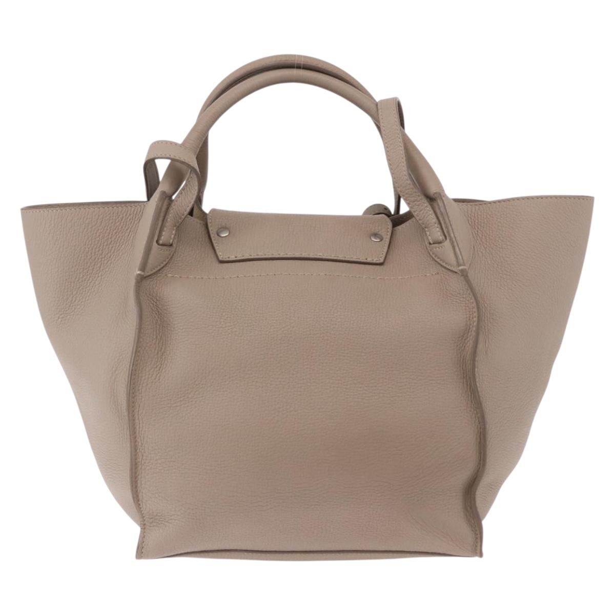 CELINE Big Bag Small Hand Bag Leather Gray Silver Auth bs36059M - Jerrillo image 2