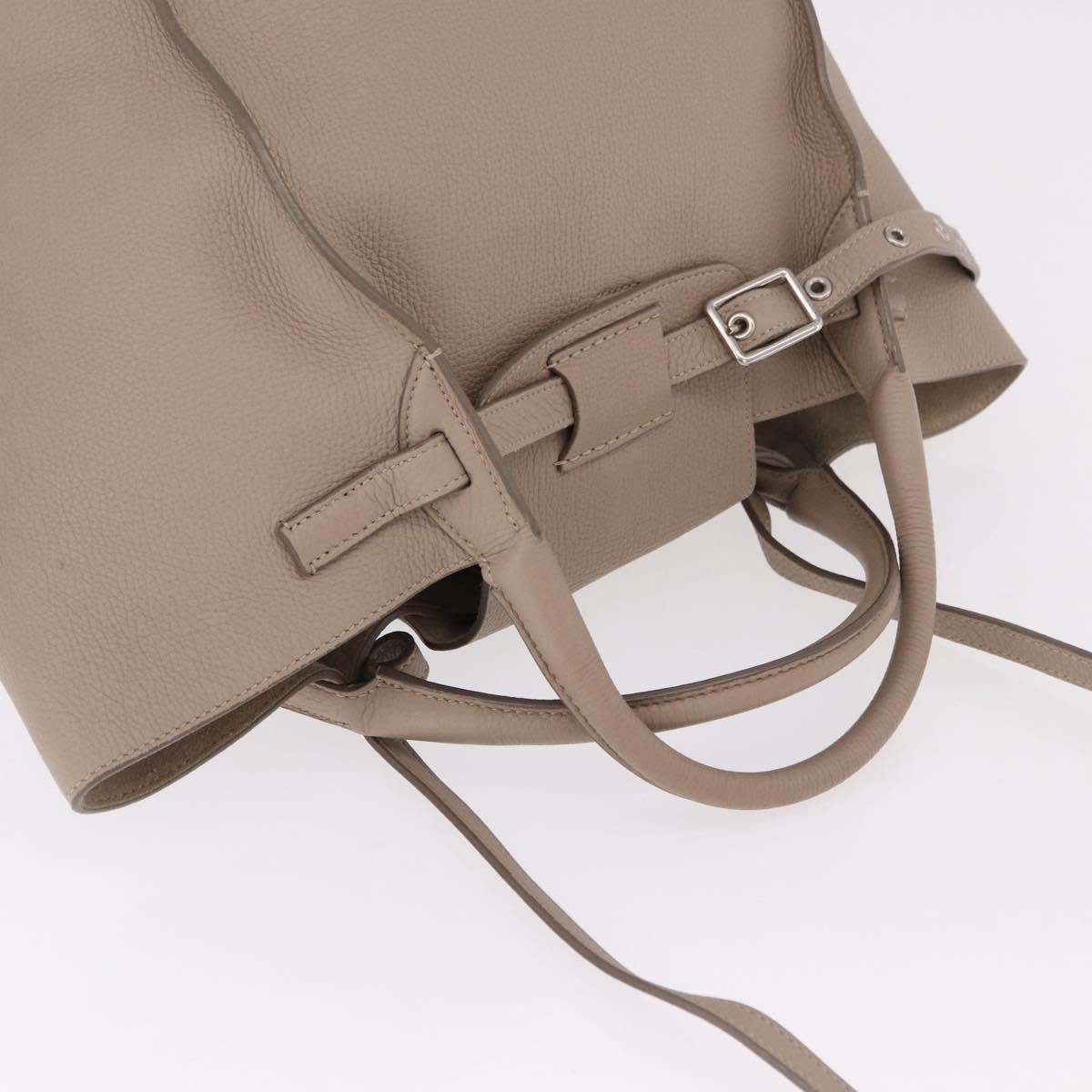 CELINE Big Bag Small Hand Bag Leather Gray Silver Auth bs36059M - Jerrillo image 6