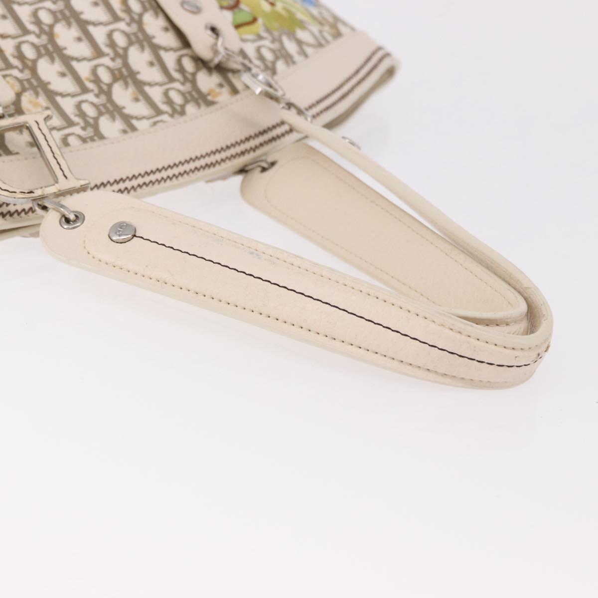 Christian Dior Trotter Canvas Hand Bag Beige Silver Auth bs36071 - Jerrillo image 8