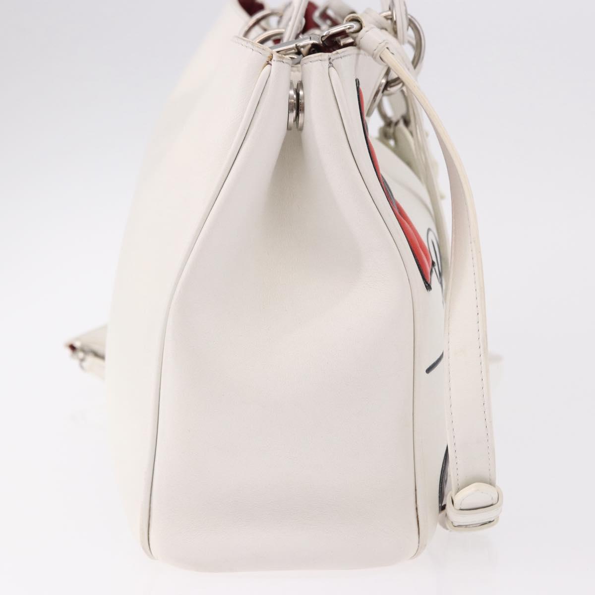 Christian Dior Hand Bag Leather 2way White Silver Auth bs36072V - Jerrillo image 5