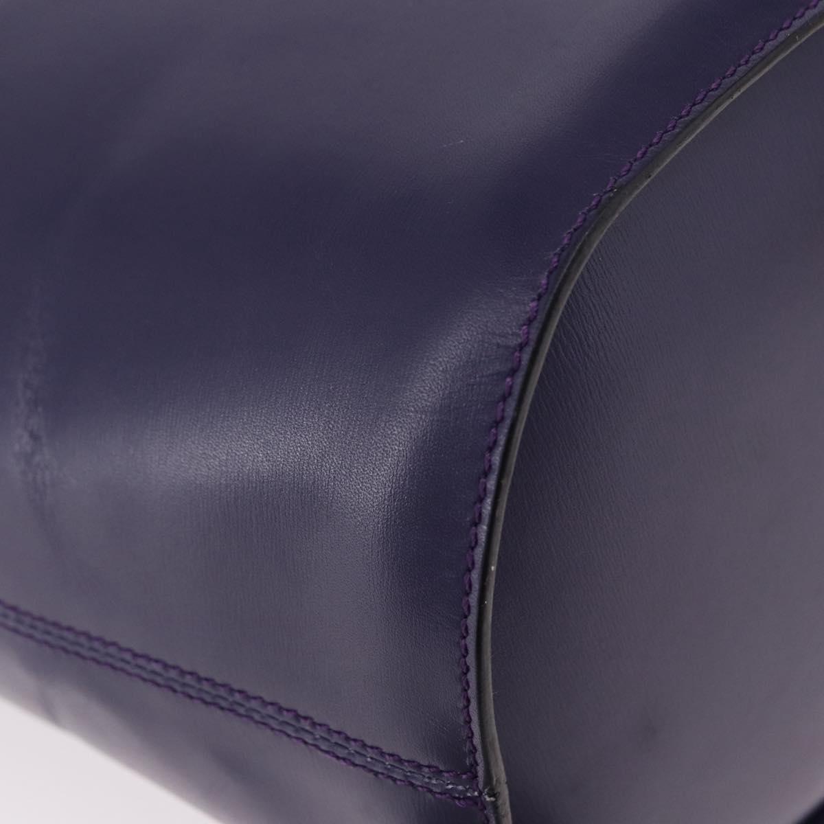 CELINE Circle Shoulder Bag Leather Purple Gold Auth bs36092A - Jerrillo image 8