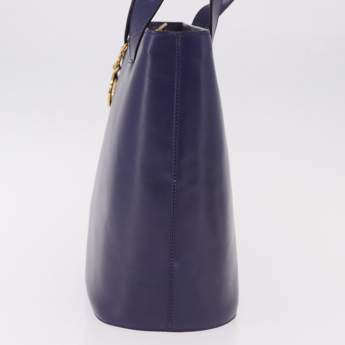 CELINE Circle Shoulder Bag Leather Purple Gold Auth bs36092A - Jerrillo image 3