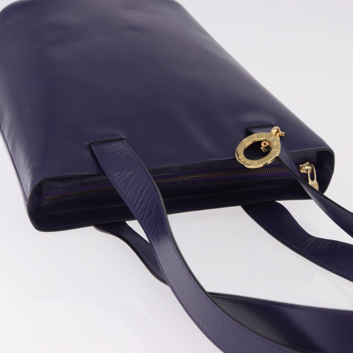 CELINE Circle Shoulder Bag Leather Purple Gold Auth bs36092A - Jerrillo image 6