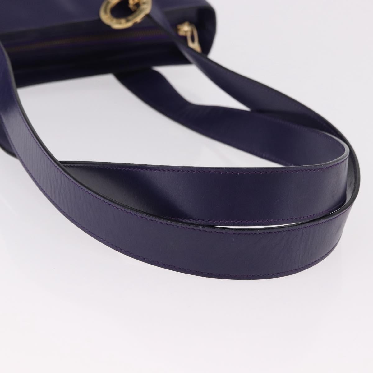CELINE Circle Shoulder Bag Leather Purple Gold Auth bs36092A - Jerrillo image 7