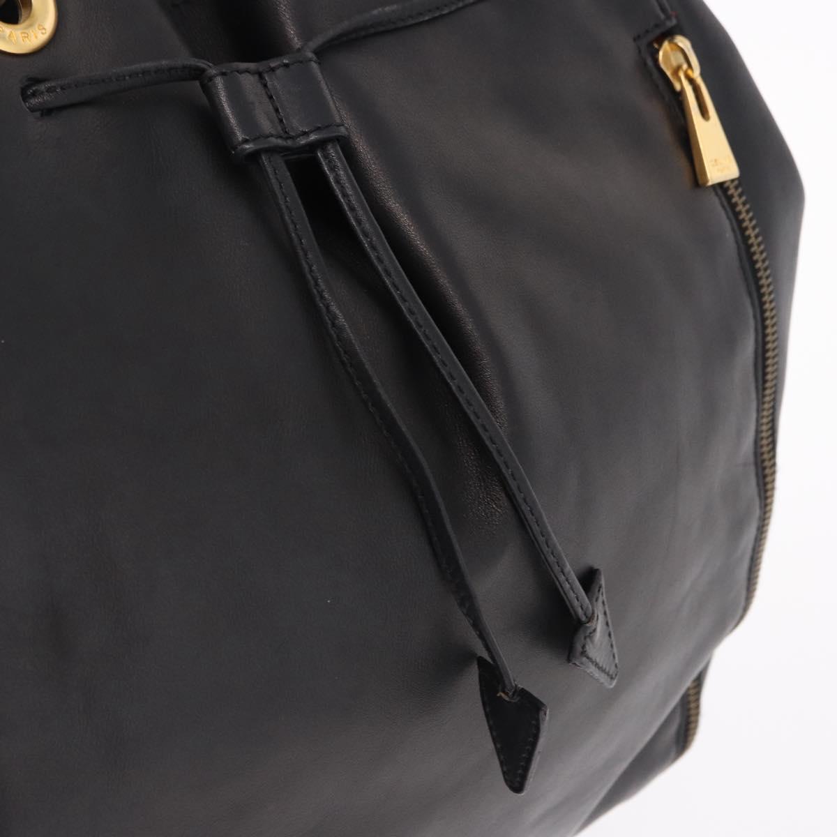 CELINE Hand Bag Leather Black Gold Auth bs36094V - Jerrillo image 9
