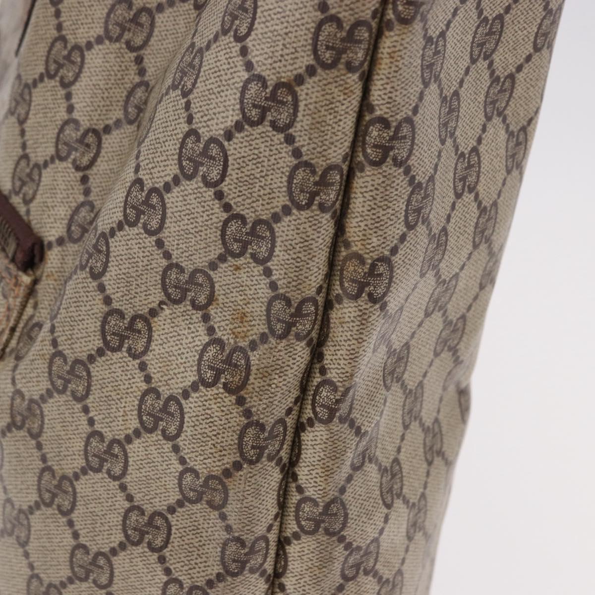 GUCCI GG Supreme Web Sherry Line Tote Bag PVC Leather Beige Auth bs36101 - Jerrillo image 4