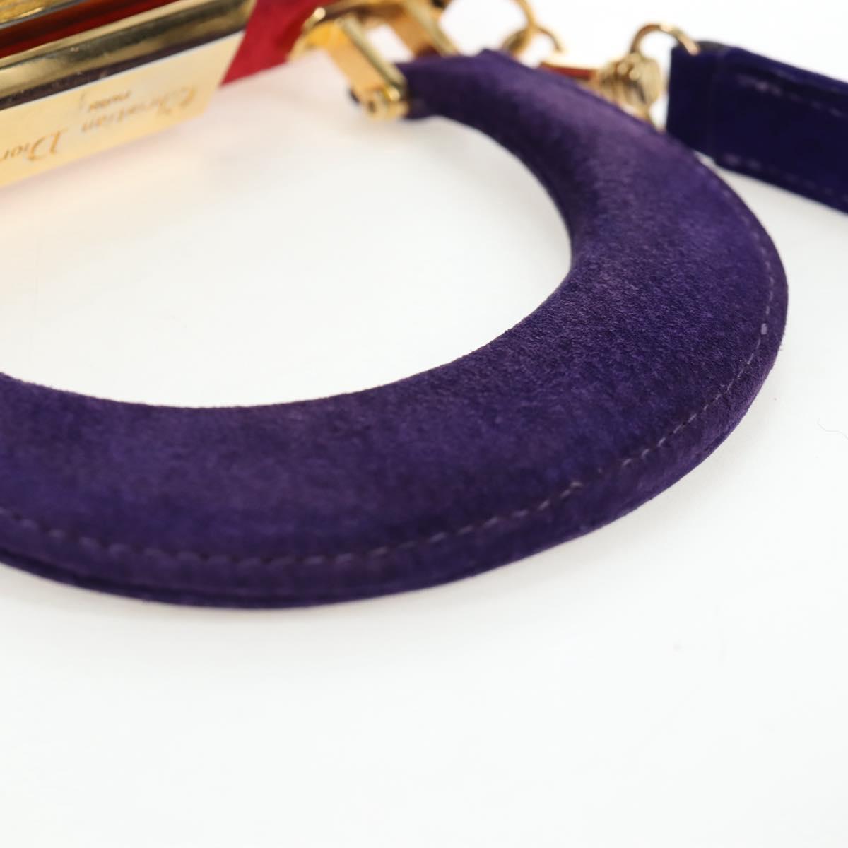 Christian Dior Hand Bag Suede 2way Red Gold Auth bs36171V - Jerrillo image 7