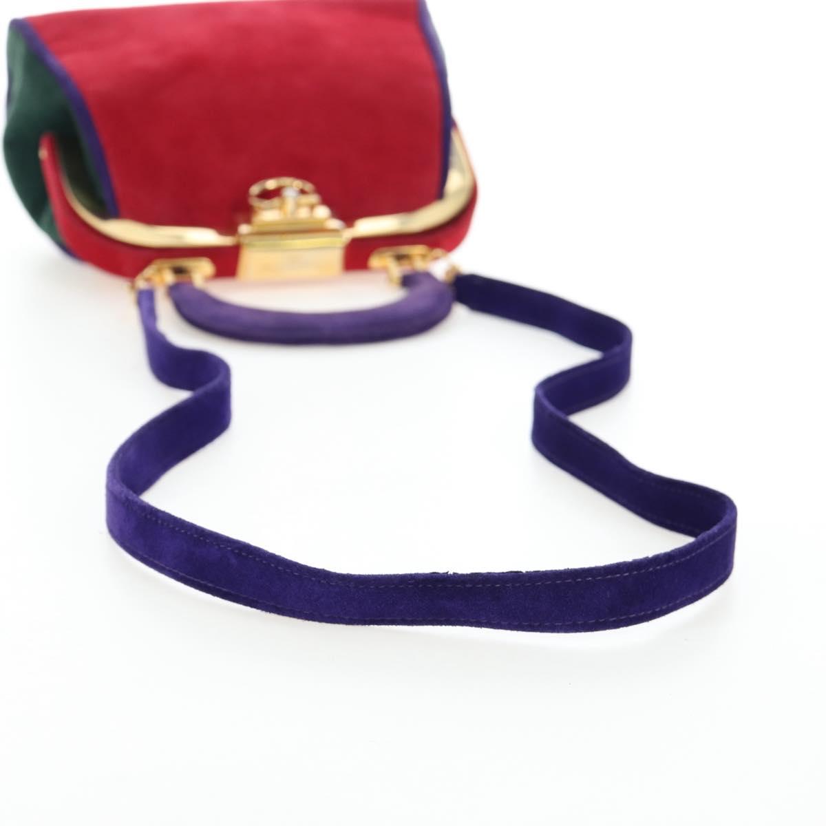 Christian Dior Hand Bag Suede 2way Red Gold Auth bs36171V - Jerrillo image 9