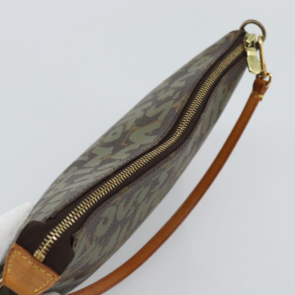 LOUIS VUITTON Monogram Graffiti Pochette Accessoires Khaki M92191 Auth bs36205A - Jerrillo image 6