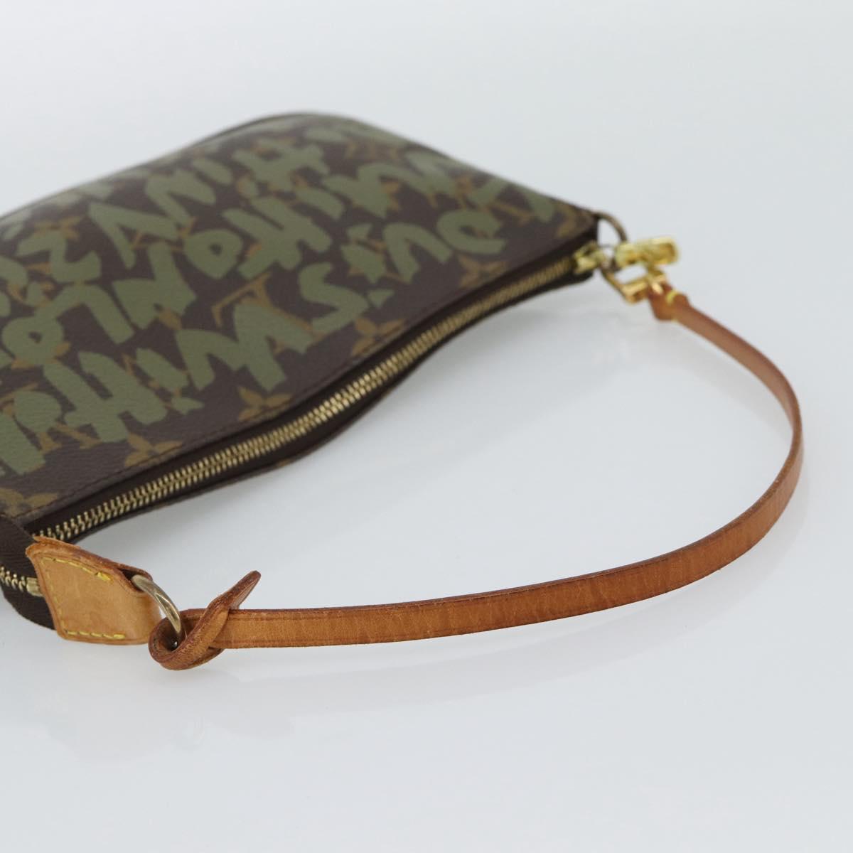 LOUIS VUITTON Monogram Graffiti Pochette Accessoires Khaki M92191 Auth bs36205A - Jerrillo image 7