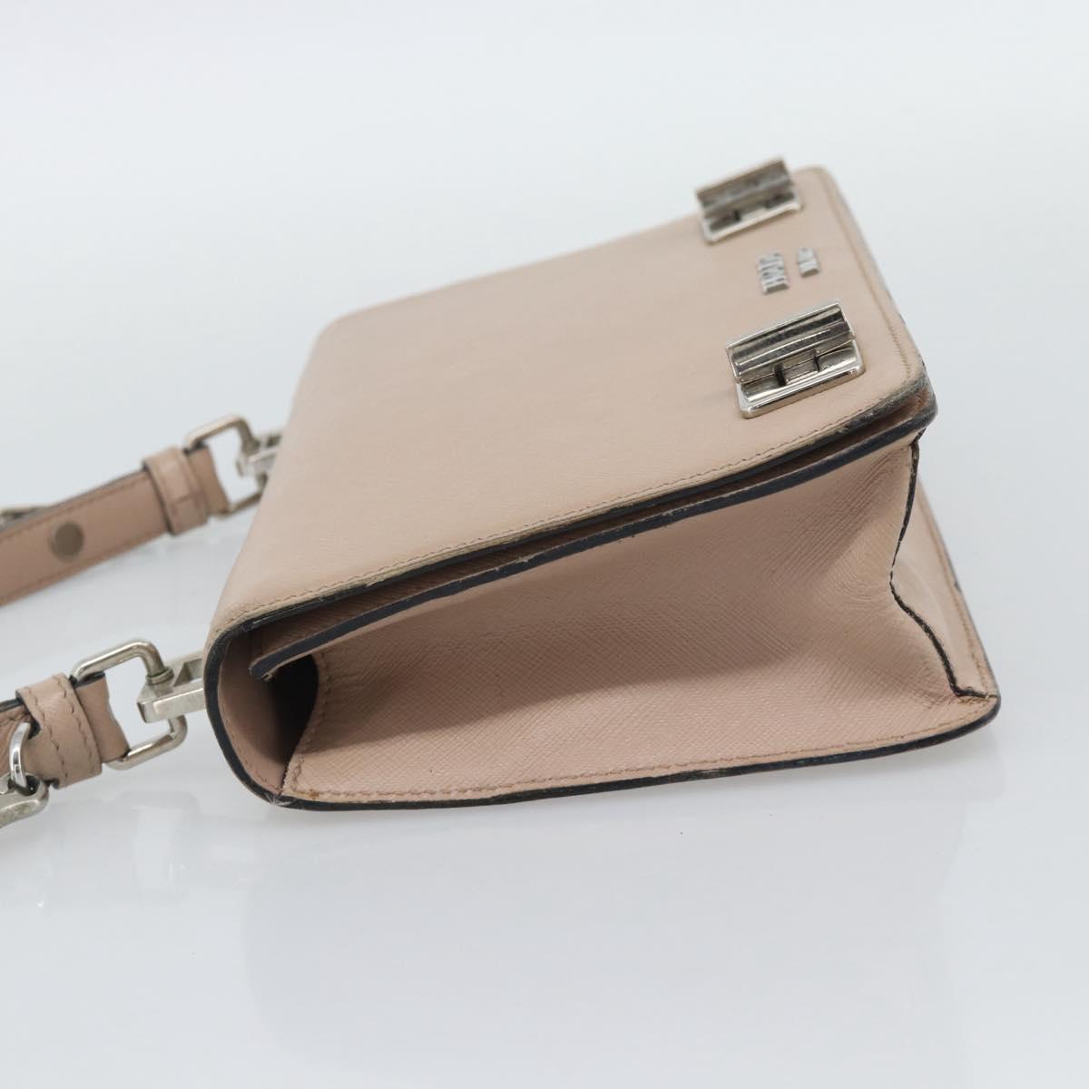 Borsa a mano PRADA in pelle Safiano 2 vie rosa e argento, autentica bs36289 - Jerrillo image 4
