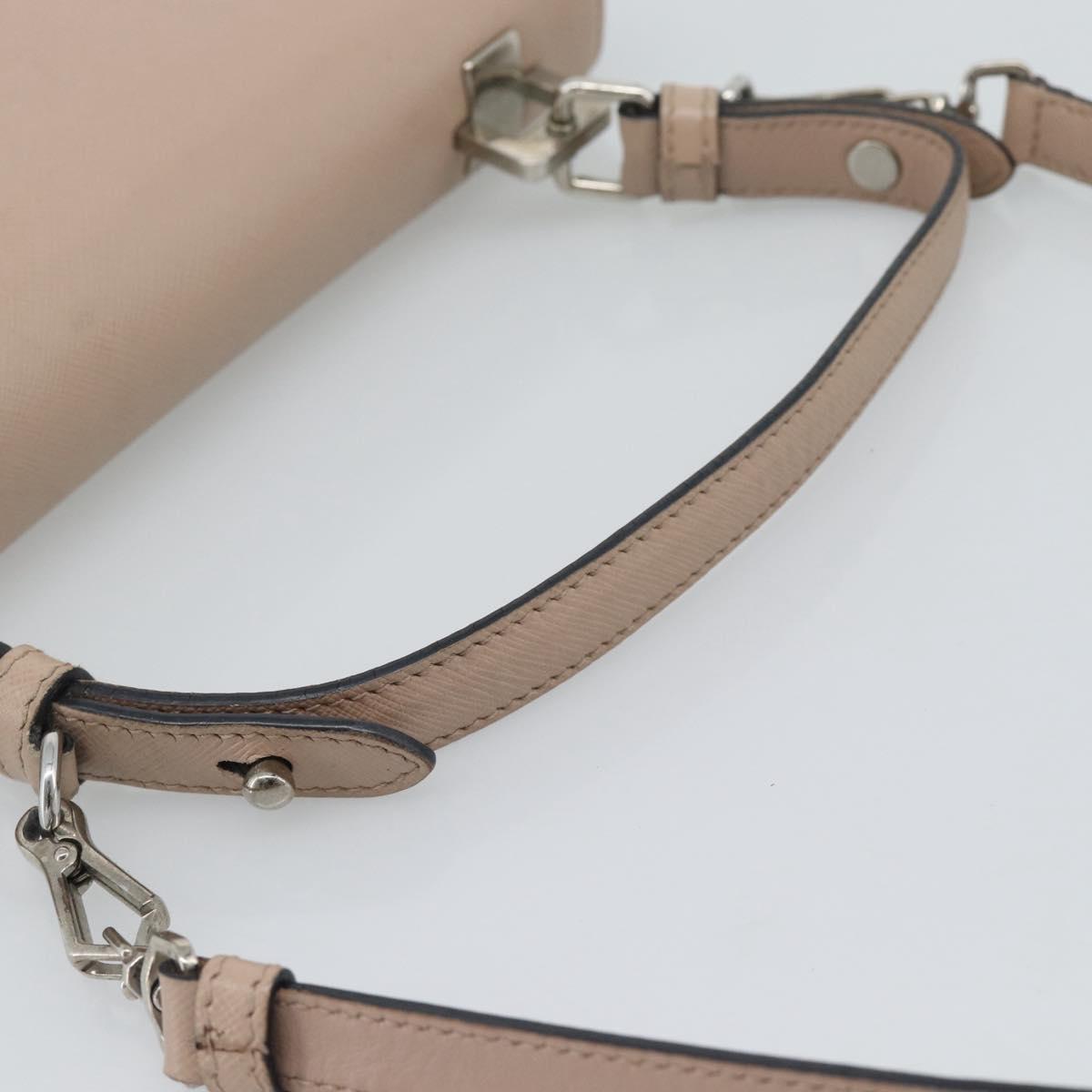 Borsa a mano PRADA in pelle Safiano 2 vie rosa e argento, autentica bs36289 - Jerrillo image 7