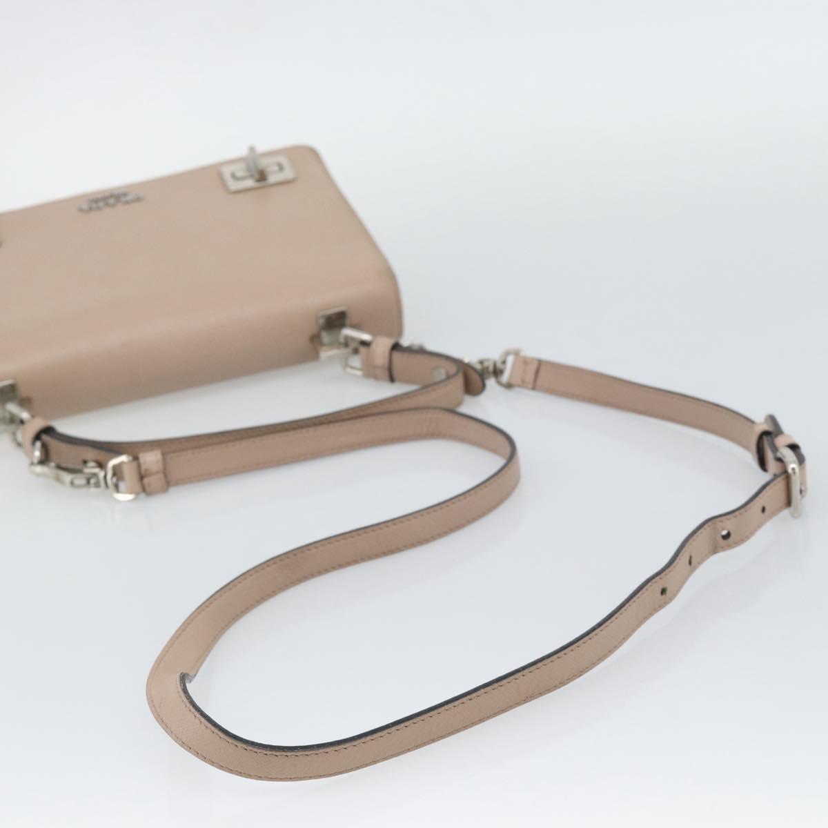Borsa a mano PRADA in pelle Safiano 2 vie rosa e argento, autentica bs36289 - Jerrillo image 9