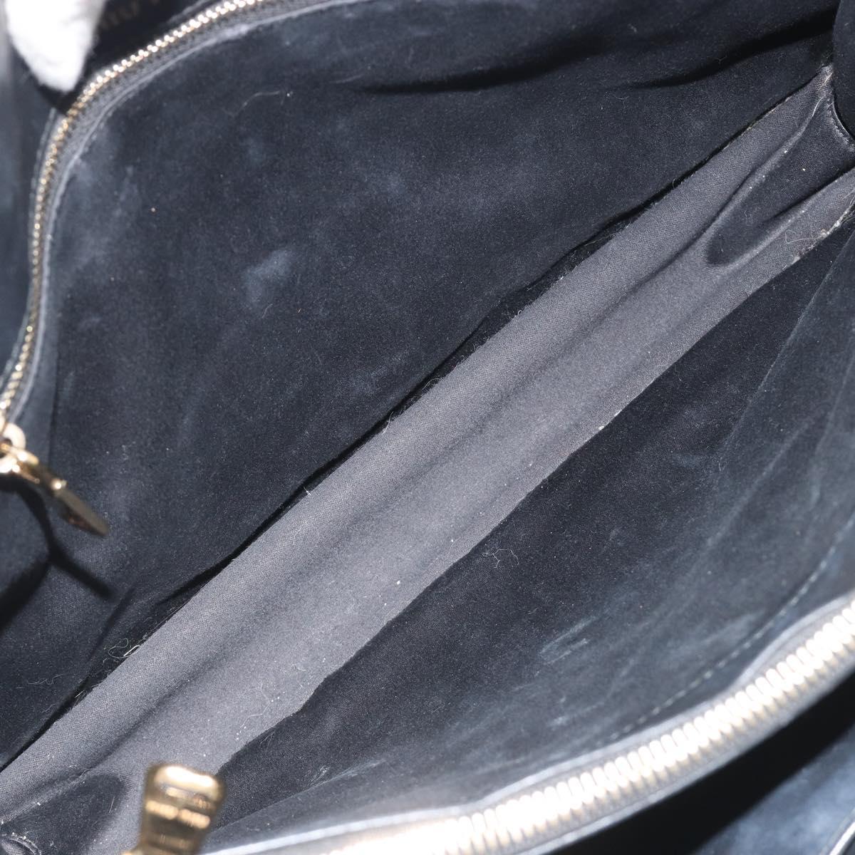 Miu Miu Matelasse Hand Bag Leather Black Gold Auth bs36292 - Jerrillo image 10