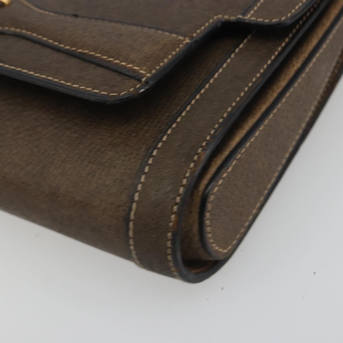 CELINE Shoulder Bag Leather Brown Gold Auth bs36300 - Jerrillo image 10