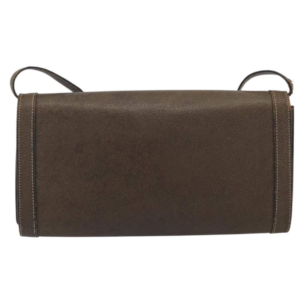 CELINE Shoulder Bag Leather Brown Gold Auth bs36300 - Jerrillo image 3