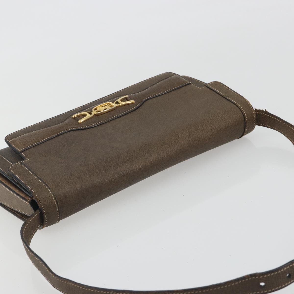 CELINE Shoulder Bag Leather Brown Gold Auth bs36300 - Jerrillo image 6