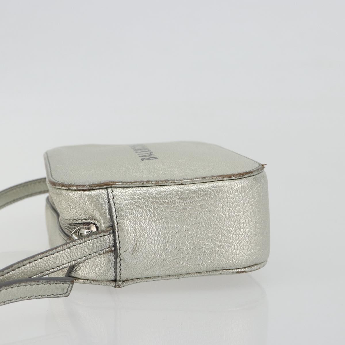 BALENCIAGA Camera Bag XS Every Day Bag Leather Silver 552372 Auth bs36305 - Jerrillo image 4