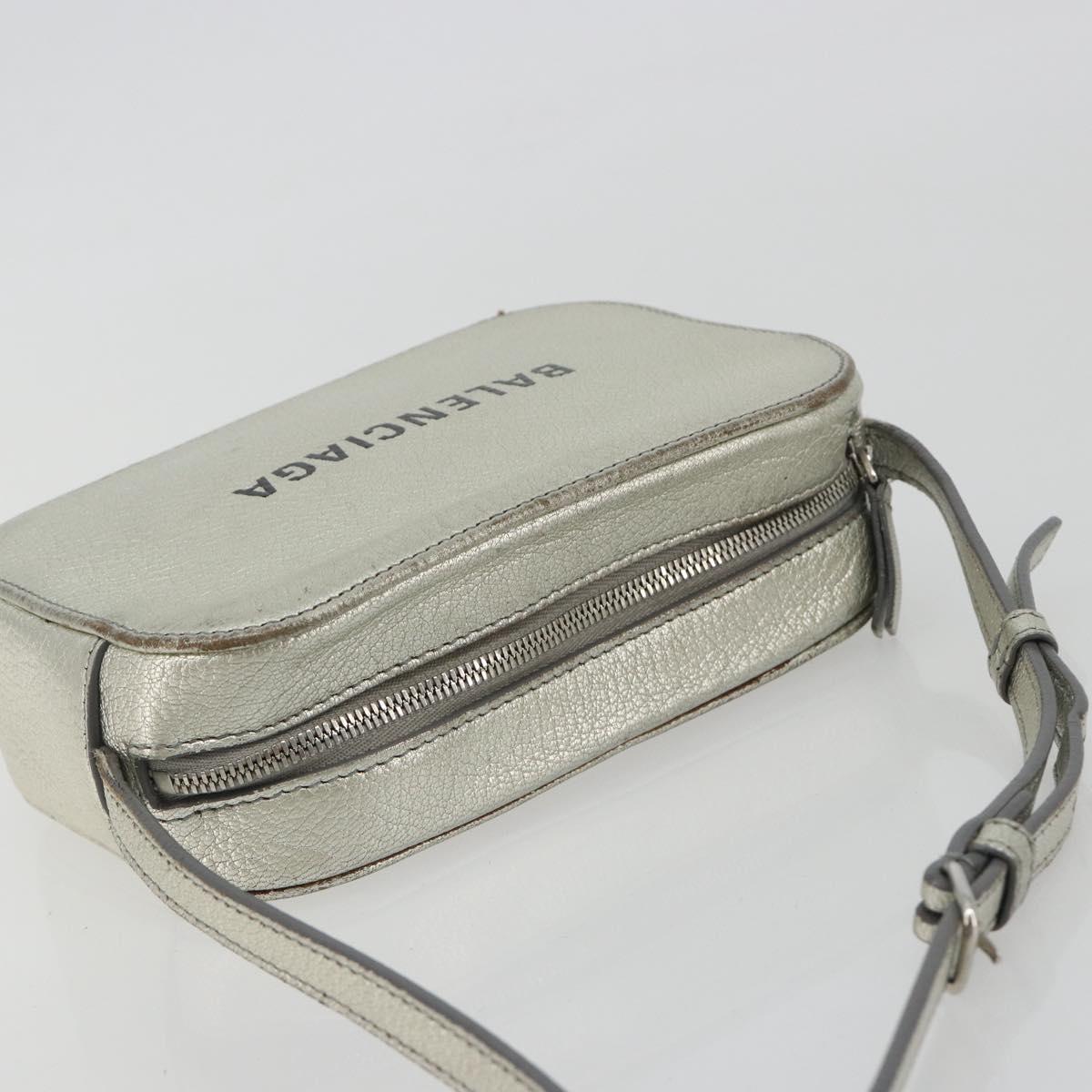 BALENCIAGA Camera Bag XS Every Day Bag Leather Silver 552372 Auth bs36305 - Jerrillo image 6