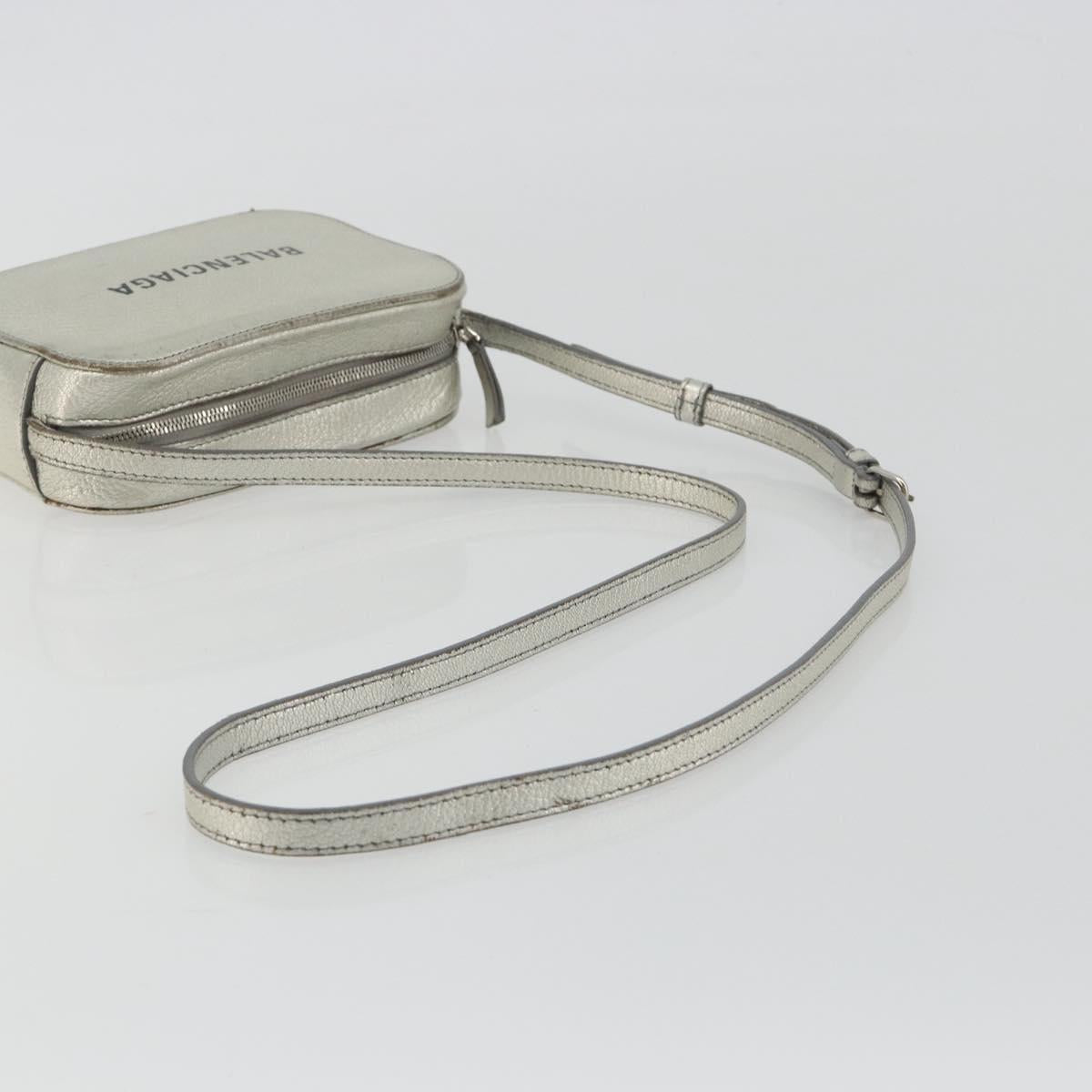 BALENCIAGA Camera Bag XS Every Day Bag Leather Silver 552372 Auth bs36305 - Jerrillo image 7