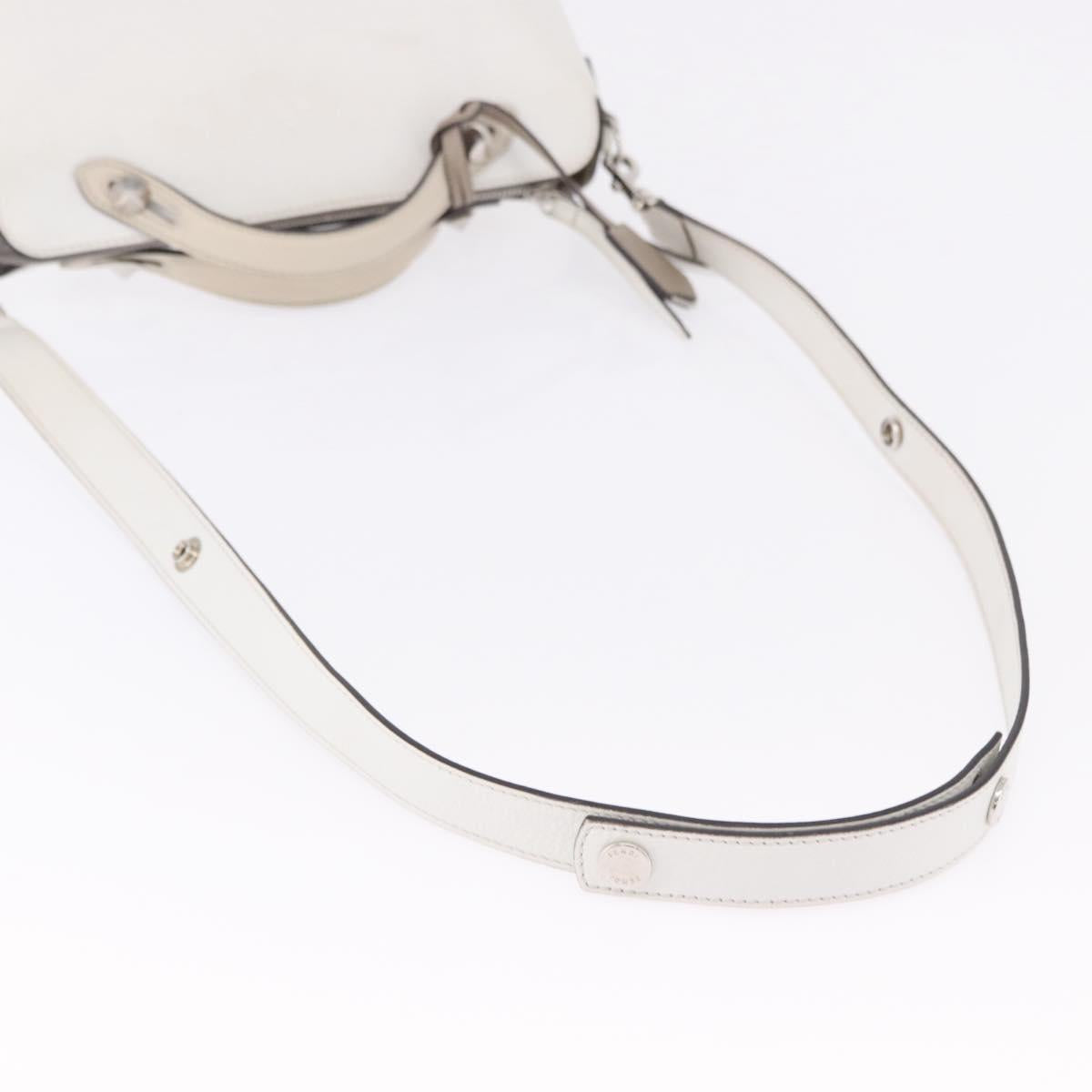 Borsa a tracolla FENDI in pelle bianca e argento, autentica bs36311A - Jerrillo image 10