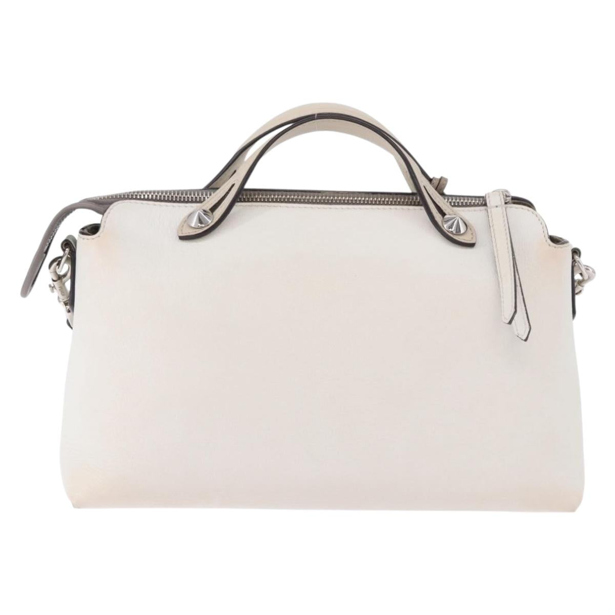 Borsa a tracolla FENDI in pelle bianca e argento, autentica bs36311A - Jerrillo image 3